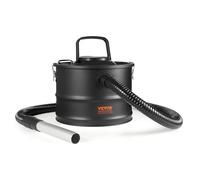 VEVOR Aspirateur à Cendres, 15 L, Aspirateur de Cheminée avec Aspiration Inversée, Puissance 1200 W, Câble d'alimentation 3 m, Aspiration 16 kPa, Filtre HEPA, pour Cheminée, Foyer, Barbecue, Atelier