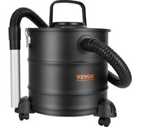 VEVOR Aspirateur à cendres avec système de filtration HEPA Aspirateur à suie Aspirateur à cendres pour cheminée - pour gril four | Cuve métallique 20L | Puissance 1200W | Puissance d'aspiration 16kPa