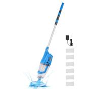 VEVOR Aspirateur de Piscine, 100 L/Min, Nettoyeur Manuel sans Fil avec rallonges, Nettoyage en Profondeur et Aspiration puissante, Rechargeable, 1 Heure d'autonomie, pour Piscine Hors Sol et creusée