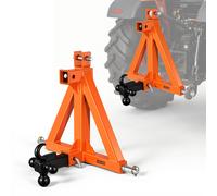 VEVOR Attelage 3 Points 2 Récepteurs 50,8 mm Triangle 3 Boules Tracteur Cat. 1