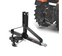 VEVOR Attelage 3 Points avec Récepteur 5 cm, Fixation Rapide 3 Points, avec 3 Boules de Remorquage, Adaptateur Barre de Remorquage pour Effectuer Travaux Agricoles pour Plupart Tracteurs Attelage 5 cm
