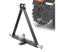VEVOR Attelage 3 Points avec Récepteur 5 cm, Fixation Rapide 3 Points, Capacité 2721 kg, Adaptateur Barre de Remorquage Robuste pour Effectuer Travaux Agricoles pour Plupart Tracteurs à Attelage 5 cm