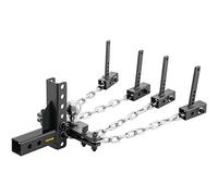 VEVOR Attelage de Distribution de Poids Remorque 6350 kg Attelage de Répartition du Poids avec 4 Chaînes Support de Boule Universel, Kit de Système d'Attelage Acier Dispositif d'attache pour Remorque