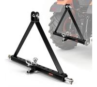 VEVOR Attelage de Remorque 3 Points avec Boule et Goupille, Triangle d'Attelage, Adaptateur de Remorquage pour Tracteur Catégorie 2, Compatible avec Kubota, Ford, John Deere, Massey Ferguson, Yanmar