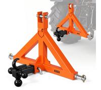 VEVOR Attelage de Remorque 3 Points avec Récepteur 50,8 mm Triangle d'Attelage avec 3 Boules et Crochet, Adaptateur pour Tracteur Catégorie 1, Compatible avec Kubota, John Deere, Ford, Massey Ferguson