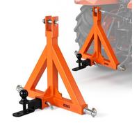 VEVOR Attelage de Remorque 3 Points avec Récepteur 50,8 mm Triangle d'Attelage avec Boule, Adaptateur de Remorquage pour Tracteur Catégorie 1, Compatible avec Kubota, Ford, John Deere, Massey Ferguson