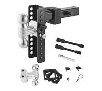 VEVOR Attelage de Remorque Réglable pour Récepteur 50 mm Hauteur 203 mm 9750 kg