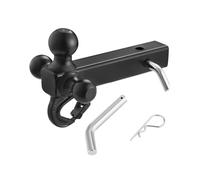 VEVOR Attelage de Remorque, Support de Boule d'Attelage avec Crochet et Goupille, Convient au Récepteur 50 mm, avec Boules 47,6/50/58,7 mm, Capacité 4535 kg, pour Camping-cars, VUS, VTT, Camions, Noir
