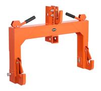 VEVOR Attelage Rapide 3 Points avec Récepteur 5 cm, Capacité de Levage 1360 kg, Boulon Réglable 5 Niveaux, Attelage de Remorque Adapté aux Tracteurs de Catégorie 1 et 2, pour Travaux Agricoles, Orange