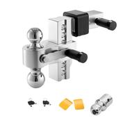 VEVOR Attelage Remorque Réglable de Récepteur 50 mm 3 Boules 152,4 mm 6800 kg