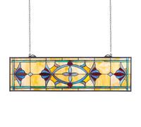 VEVOR Attrape-soleil Vitrail Suspendu de Style Tiffany avec Chaîne 81,3x25 cm