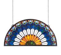 VEVOR Attrape-soleil Vitrail Suspendu de Style Tiffany avec Chaîne 91,3x46,5 cm