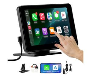 VEVOR Autoradio sans Fil, Écran Central Tactile HD 17,8 cm, Compatible avec Apple CarPlay et Android Auto, avec Caméra de Recul, Commande Vocale, Mirror Link, Bluetooth, Navigation GPS, pour Voiture
