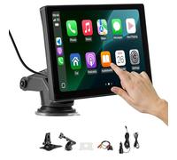 VEVOR Autoradio sans fil, écran tactile HD 9 pouces compatible avec Apple CarPlay et Android Auto, écran CarPlay avec caméra de recul,vocale, Mirror Link, Bluetooth, navigation GPS