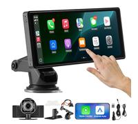 VEVOR Autoradio sans Fil, Écran Central Tactile HD 25,4 cm, Compatible avec Apple CarPlay et Android Auto, avec Caméras Avant et de Recul, Commande Vocale, Mirror Link, Bluetooth, Navigation GPS