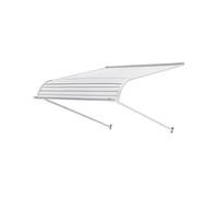 VEVOR Auvent de Portes d'Entrée Marquise Porte Extérieur Aluminium 101,6x106,6cm