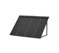 VEVOR Auvent de Porte d'Entrée 112,5x61 cm Marquise de Porte Extérieure Métal, Cadre Acier, Abri de Protection Contre Pluie, Neige, Soleil, Auvent pour Portes d'Entrée, Fenêtres de Porches, de Balcons