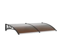 VEVOR Auvent de porte d'entrée 965×1987 mm Marquise polycarbonate marron UPF 50+ support ABS