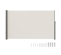VEVOR Auvent Latéral Rétractable 160x300 cm Paravent Extérieur Imperméable Brise-Vue Tissu en Polyester 180 g/m² Pare-vent Écran de Séparation Résistant aux UV 30+ pour Jardin, Balcon, Terrasse, Beige