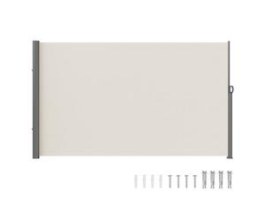 VEVOR Auvent Latéral Rétractable 180x300 cm Paravent Extérieur Imperméable Brise-Vue Tissu en Polyester 180 g/m² Pare-vent Écran de Séparation Résistant aux UV 30+ pour Jardin, Balcon, Terrasse, Beige