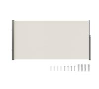 VEVOR Auvent Latéral Rétractable 180x350 cm Paravent Extérieur Imperméable Brise-Vue Tissu en Polyester 180 g/m² Pare-vent Écran de Séparation Résistant aux UV 30+ pour Jardin, Balcon, Terrasse, Beige