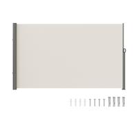 VEVOR Auvent Latéral Rétractable 160x300 cm Paravent Extérieur Imperméable Brise-Vue Tissu en Polyester 180 g/m² Pare-vent Écran de Séparation Résistant aux UV 30+ pour Jardin, Balcon, Terrasse, Beige