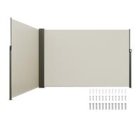 VEVOR Auvent Latéral Rétractable 200×600cm Tissu en Polyester 180g/m² Pour Balcon Beige