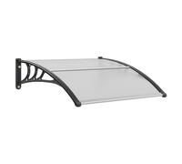 VEVOR Auvent Porte Fenêtre Protection Pluie UV Feuille PC 965x1017mm Transparent