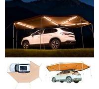 VEVOR Auvent Rétractable Éclairage LED Intégré Imperméable UV50+ Avec Alimentation 12V