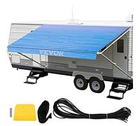VEVOR Auvent RV de 3,8 m - Toile d'auvent pour caravane - Auvent de remorque - Tente de camping - Bâche de rechange en vinyle durable pour camping-car, van, SUV, auvent de patio de rechange - Bleu