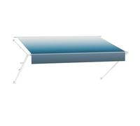 VEVOR Auvent Voiture Camping-Car Caravane Latéral 549 cm, Pare-Soleil Imperméable, Rétractable et Modulaire, en Vinyle avec Cadre en Alliage d'Aluminium, Réglage Manuel, pour Voiture, Bleu Dégradé