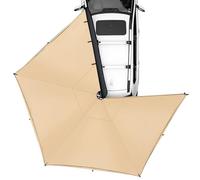 VEVOR Auvent Voiture Rétractable 270° 2,5 m Auvent Latéral Voiture PU3000 mm UV50+ Résistant Soleil/Eau/Vent avec Sac Rangement Auvent sur Côté/à l'Arrière pour Camions SUV Fourgonnettes Camping-Cars