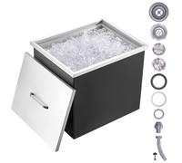 VEVOR Bac à Glace Encastrable 532x430x458 mm Boîte Isotherme pour Glace en Inox