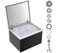 VEVOR Bac à Glace Encastrable 710x406x437 mm Boîte Isotherme pour Glace en Inox