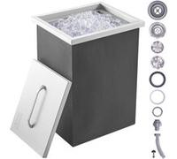 VEVOR Bac à Glace Encastrable En Inox Isolation Non Électrique 355x305x461mm 25,3L Argent et noir