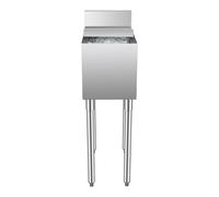 VEVOR Bac à glaçons Commercial, 305x483x937 mm, Coffre à Glace sous Bar 28 L, glacière en Acier Inoxydable, avec Couvercle Coulissant, Porte-Bouteilles, Pieds à balles réglables, pour Restaurant, pub