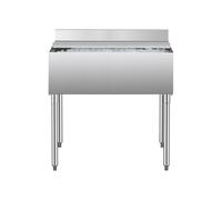 VEVOR Bac à glaçons commercial 913x483x937 mm, coffre à glace sous bar 95,3 L, glacière en acier inoxydable, avec couvercle coulissant, porte-bouteilles, pieds à balles réglables, pour bar, restaurant