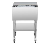 VEVOR Bac à glaçons commercial à roulettes sous bar 61,6 L plateau de rangement