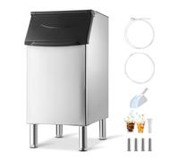 VEVOR Bac à Glaçons en Acier Inoxydable, Bac de Stockage pour Machine à Glaçons Capacité de 136 kg, avec Pieds en Caoutchouc Antidérapants Réglables, pour Restaurant Hôtel Débits de Boissons