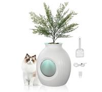 VEVOR Bac à Litière Caché pour Chat sans Odeur Lumineux avec Plante Artificielle
