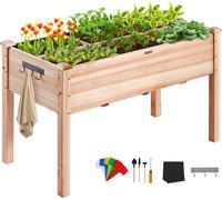 VEVOR Bac à plantes surélevé en bois Bac à plantes précoce Bac à légumes 120x58x76cm