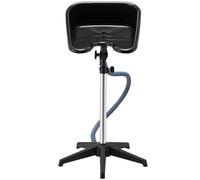 VEVOR Bac à Shampoing sur Pied, Lavabo Lave Cheveux avec Hauteur et Angle Réglables, Tuyau de Vidange, Évier Lavage de Salon Léger pour Laver Cheveux, Centre de Spa, Salon de Coiffure et de Beauté