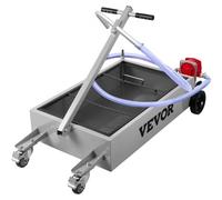 VEVOR Bac de vidange d'huile, réservoir de vidange d'huile, bac de vidange d'huile à profil bas de 57 L, bac de vidange d'huile de grande capacité, main pliable, avec pompe, tuyau, roule
