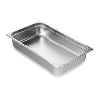 VEVOR Bac Gastronorme GN 1/1 13,9 L, Récipient Inox pour Bain-marie 0,8 mm d'Épaisseur, Bac Inox Alimentaire 10,7 cm Profondeur, pour Fours à Convection, Réfrigérateurs, Stockage, Restauration
