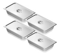 VEVOR 4PCs Bac Gastronorme GN 1/1 Récipient Inox Bain-marie 10,7 cm Profondeur