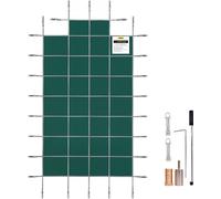 VEVOR Bâche de piscine, adaptée pour 6,1 x 11,6 cm, couverture de piscine de sécurité, tissu à mailles avec marches finales de 1,2 x 2,4 m au centre, couverture de sécurité pour piscine pour l'hiver