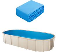 VEVOR Revêtement de Piscine Ovale, 730x375x147 cm, Doublure Chevauchement Vinyle Calibre Standard, Résiste à l'usure, Rétention d'eau, pour Piscines Hors Sol à Parois Hauteur 132 cm, Couleur Unie