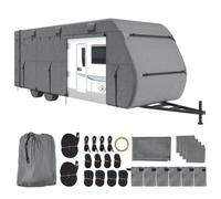 VEVOR Bâche de protection camping-car, 8,5-9,5 m, housse caravane en Oxford 300D durable, classe A résistant à l'eau, au vent et aux déchirures, avec sac de rangement, kit de réparation et sangles