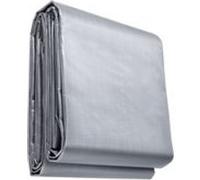 VEVOR Bache de Protection Extérieur 487,7x609,6 cm Bâche Imperméable Polyéthylène 10 mils Résistante aux Déchirures, aux UV et aux Températures avec Œillets Renforcés Haute Durabilité, Argent/Marron