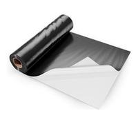 VEVOR Bâche en plastique très résistante, 0,35 mm, rouleau de bâche en polyéthylène épais, 3,05 x 30,48 m, bâche de protection peinture, pour pare-vapeur de vide sanitaire, double face noir et blanc